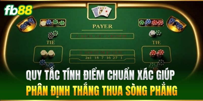 Cách Chơi Baccarat FB88 - Luật Chơi Cơ Bản & Mẹo Cược Chuẩn 2 Quy tắc tính điểm chuẩn xác giúp phân định thắng thua sòng phẳng